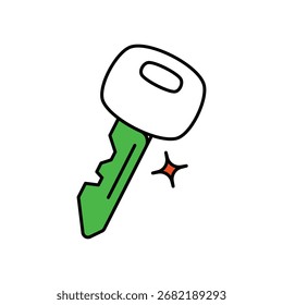 Icono clave con fondo blanco Ilustración de stock de Vector