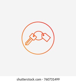 Key icon.gradient illustration isolated vector sign symbol