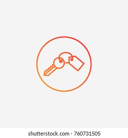 Key icon.gradient illustration isolated vector sign symbol