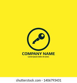 Key icon,logo isolated. modern flat design