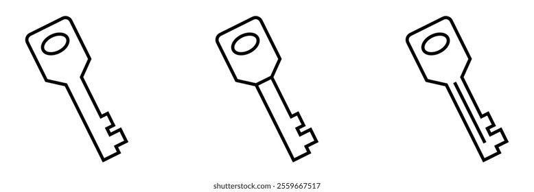 key icons.  key lock icon , access account login password icons - house key icon .vector illustration on white background eps 10.