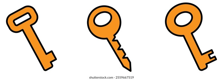 key icons.  key lock icon , access account login password icons - house key icon .vector illustration on white background eps 10.