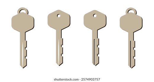 key icons. key lock icon , access account login password icons - house key icon .vector illustration on white background eps 10.