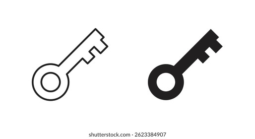 Iconos clave en el fondo blanco para el Web