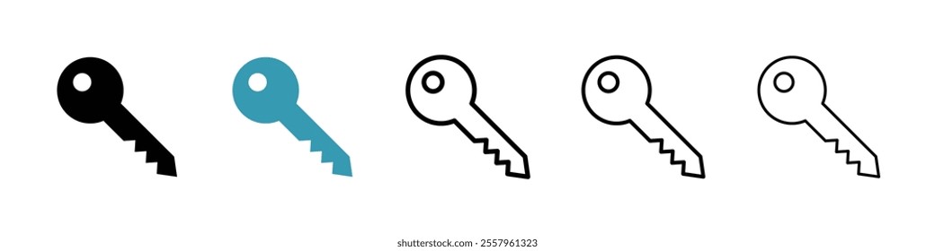 key icons pack in black and blue.
