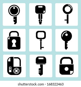 key icons, security icons