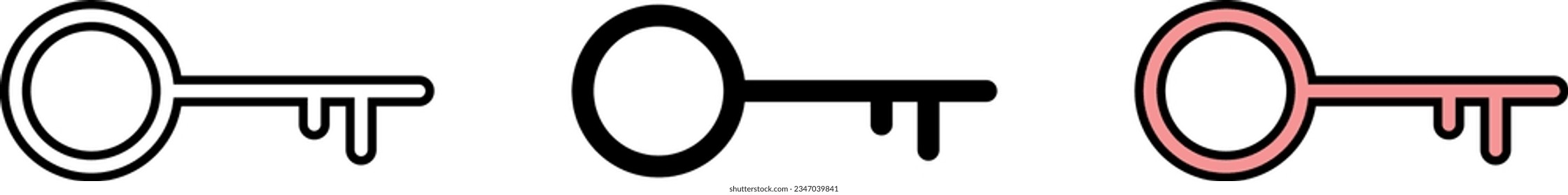 Key icons set collection. Key Vector ilustration