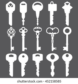 Key icons set illustration