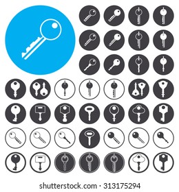 Key icons set. Illustration EPS10