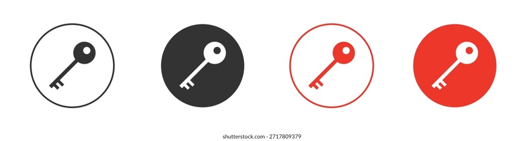 Iconos clave Ilustración vectorial de silueta plana simple