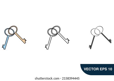 key icons  symbol vector elements for infographic web