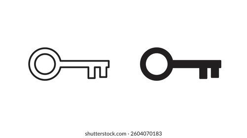Key icons. thin line vector icons