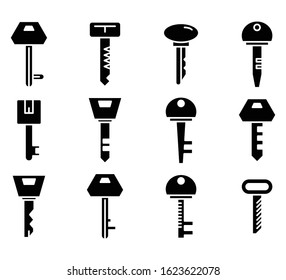 key icons vector illustration set