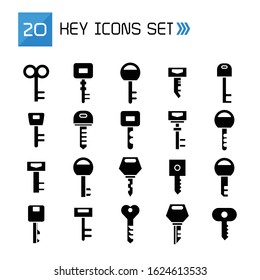 key icons vector illustration set