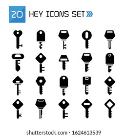 key icons vector illustration set