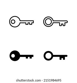 Key icons vector. Key sign and symbol.