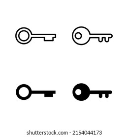 Key icons vector. Key sign and symbol.