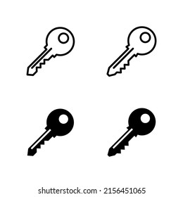 Key icons vector. Key sign and symbol.
