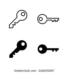 Vector de iconos de clave. Signo y símbolo de clave.