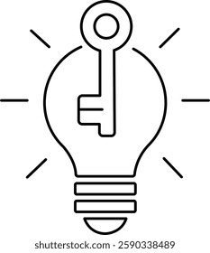 Key Idea Creative Solution Bright Idea with Key