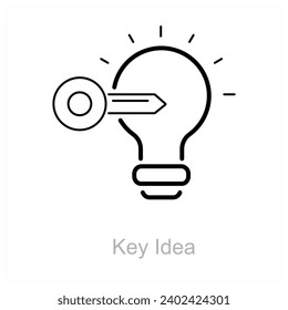 Key Idea and idea icon concept