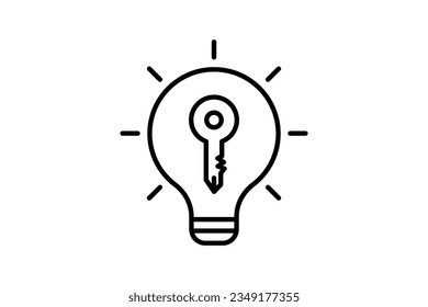 Key Idea icon. Icon related to Search Engine Optimization. suitable for web site design, app, user interfaces. line icon style. Simple vector design editable