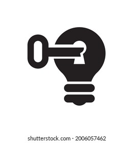 Key Idea vector solid icon. Marketing and advertising symbol EPS 10 file