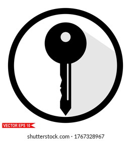 
key, key illustration in a flat style