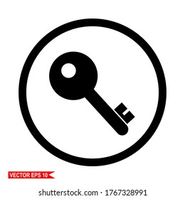 
key, key illustration in a flat style
