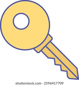 Key  illustration with isolated background 