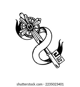 key illustration vector with concept