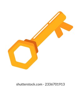 Key illustration vector graphic icon, cute cartoon flat design style, good for your resource graphic design, element design, design printing, children book, story book, etc.