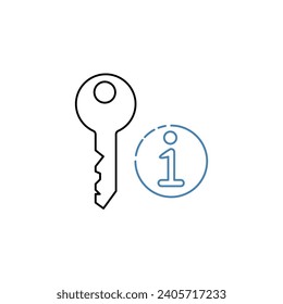 key information concept line icon. Simple element illustration. key information concept outline symbol design.