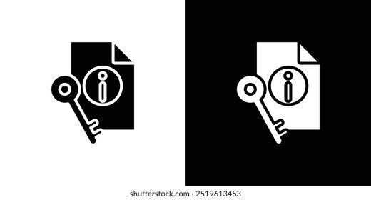 key information icon linear logo isolated