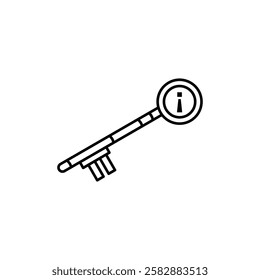 key information icon Thin line art isolated