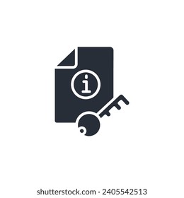 key information icon. vector.Editable stroke.linear style sign for use web design,logo.Symbol illustration.