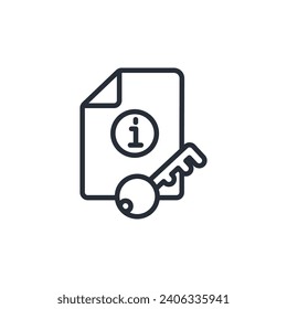 key information icon. vector.Editable stroke.linear style sign for use web design,logo.Symbol illustration.