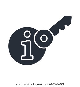 key information icon. vector.Editable stroke.linear style sign for use web design,logo.Symbol illustration.
