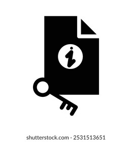 key information icon web design in vector