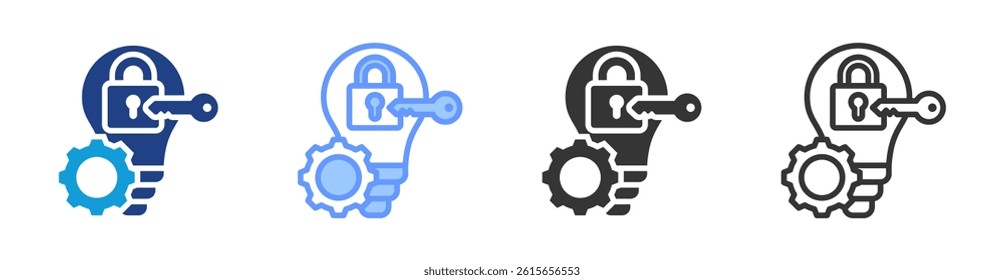 Key Innovation icon set multiple style collection