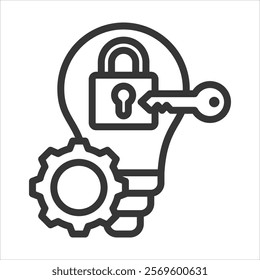 Key Innovation Outline Icon Vector Illustration