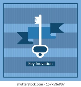 Key Innovations-Illustration. Key to success in business vector symbol