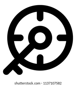 A key inside a weapon focus a depiction for targeted keyword icons