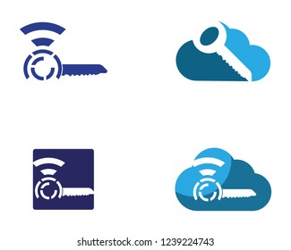 Key Internet Conection Logo Template