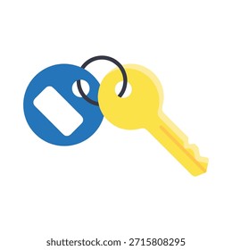 Clave para un apartamento aislado gráfico Illustrator