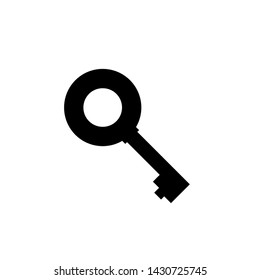 key isolated icon on white background vector illustration