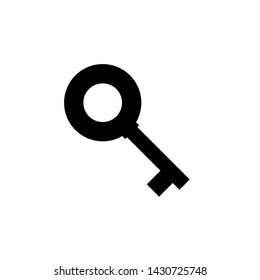 key isolated icon on white background vector illustration