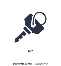 key isolated icon. Simple element illustration from strategy concept. key editable logo symbol design on white background. Can be use for web and mobile.