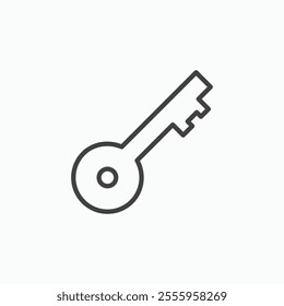 key isolated icon. vector illustration.