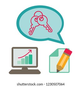 key isolated minimal icon for websites and mobile minimalistic flat design.